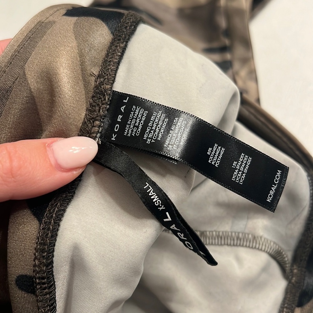 Koral Activewear Lustrous High Rise Legging - Olive Camo - Picture 2 of 4